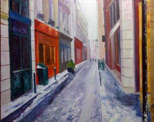 Rue de paris en hiver